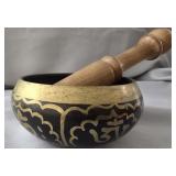 Tibetan singing bowl used for meditation