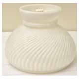 Vintage Milk Glass Swirl Pattern Lamp Globe