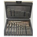 Black case of drill bits