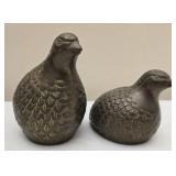 Hollow brass birds