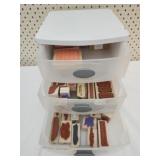 3 drawer organizer filled w stamps