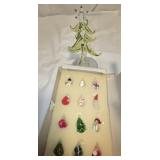 Glass Christmas Ornaments & tree