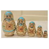 Hand Painted Wooden Russian Nesting Dolls