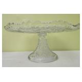 Antique McKee & Brothers style glass cake stand