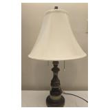 Dark brass lamp with shade working