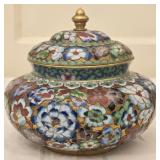 Vintage Chinese Cloisonnï¿½ Lidded Ginger Jar