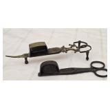 Lot of 2 Vintage Candle Wick Scissors