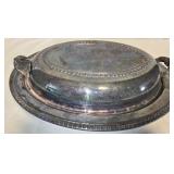 Silver plated dish with lid
