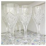 7 Shannon crystal style goblets
