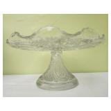 Vintage pressed glass cake stand