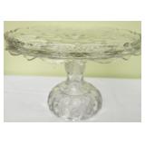 Antique Crystal Glass Cake Stand Pedastool