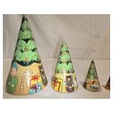 vintage wooden nesting Christmas trees