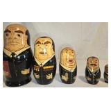 5 piece set of hand-painted Russian Nesting dolls