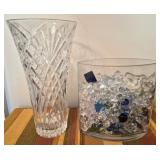 2 beautiful crystal vases