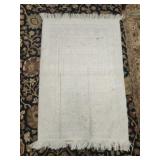White throw rug