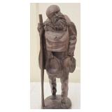 German Hand Carved Wooden Bearded Wanderer