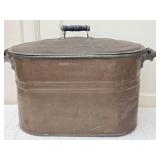 Vintage Copper Rochester Oval Bucket With Lid