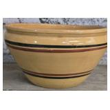 Vintage Pottery Bowl with Stripes