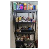 Plastic shelf and contents
