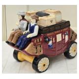 2014 Wells Fargo Ceramic Wagon Cookie Jar
