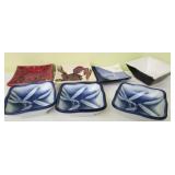7 Japanese mamezara style Pottery Butter Pats