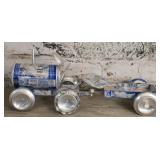 Hand Made Busch Lite Beer Can Car with Trailer