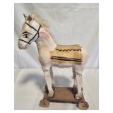 Vintage papier mache toy horse