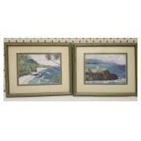 Framed coastal landscape prints