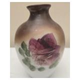 Hand made handpainted brown and white vase