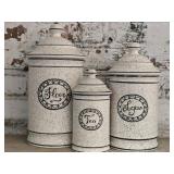 Set of Vintage Flour Tea & Sugar Cannisters AS IS