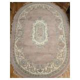 Large Oval Floral Area Rug AS IS SEE DESC