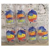 Set of 7 Vintage Uh Huh Diet Pepsi Glasses