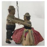 antique German dancing couple ornament