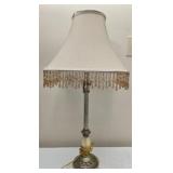 Hollow metal and marble lamp