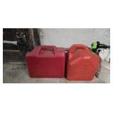 Lot of 2 plastic gas jugs