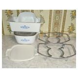 Vintage Set of Corning Ware Dishes & Trivets