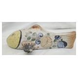 Vintage art pottery fish figurine handpainted
