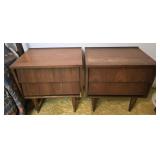 Pair of Mid Century Modern 2 drawer night stands