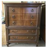 5 drawer wood chest of drawers