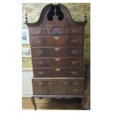 Drexel Queen Ann Mahogany Highboy Dresser