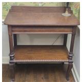 19th Century Oak Console Side Table with Drawer