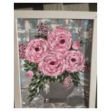 Painting framed on canvas
