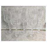 Set of 5 Crystal Stemmed Glasses
