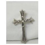 Sterling silver cross pendant for necklace 6g