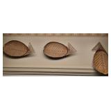 Set of 3 Bamboo Woven Fish Decor