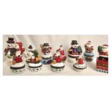 Lot of Christmas trinket boxes