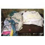 Vintage Embroidered Linens Aprons Tablecloths ETC