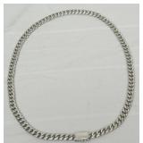 Sterling silver curb chain necklace 66g