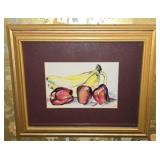 Signed Ann Calogero Apples & Bananas Print