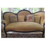 Antique Victorian Style Upholstered Sofa